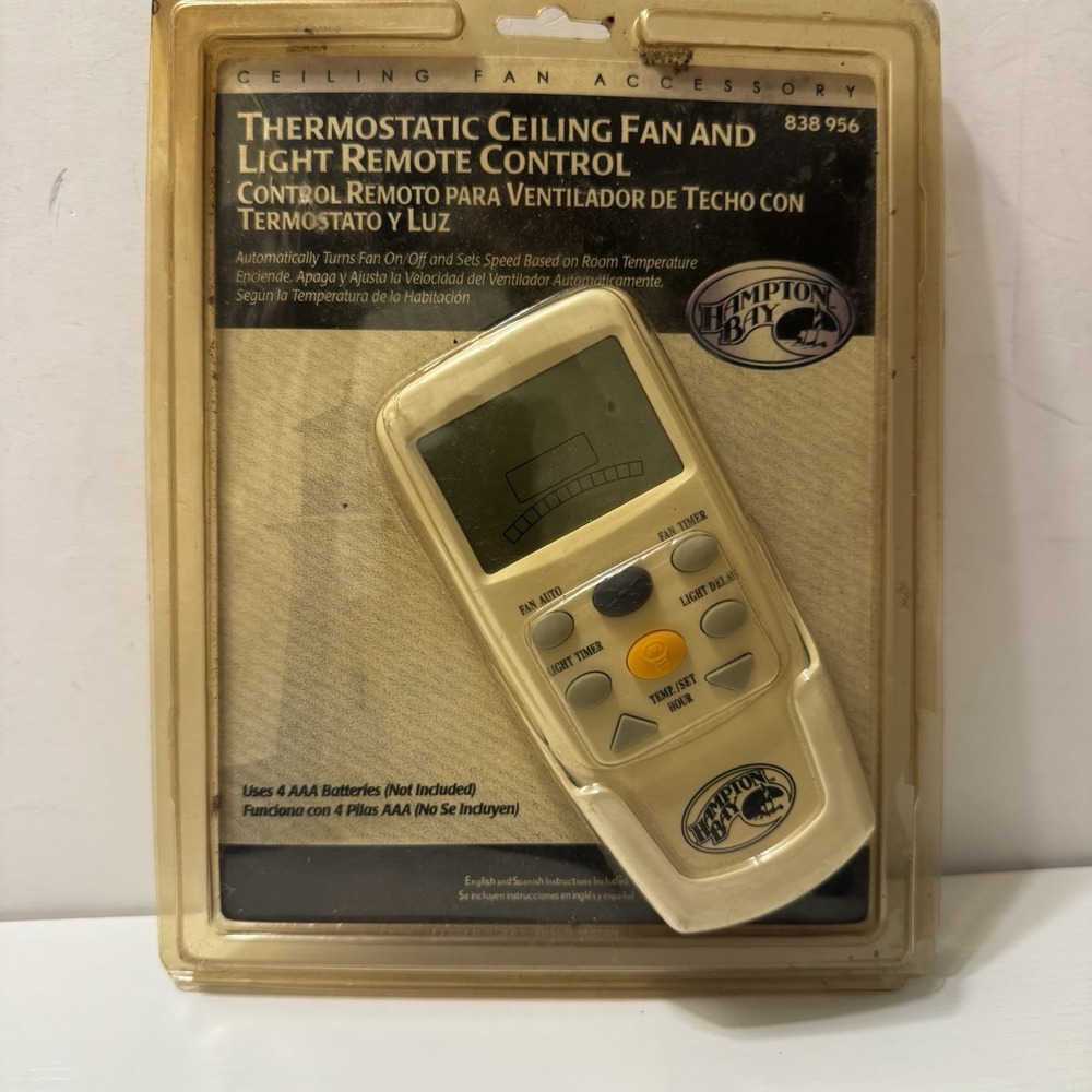 HAMPTON BAY CEILING FAN LCD THERMOSTATIC REMOTE CONTROL